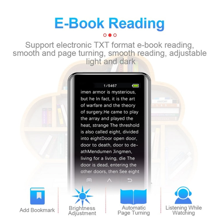 M13 High-Definition Noise Reduction Recorder Music MP4 Player, Support Recording / E-Book / TF Card