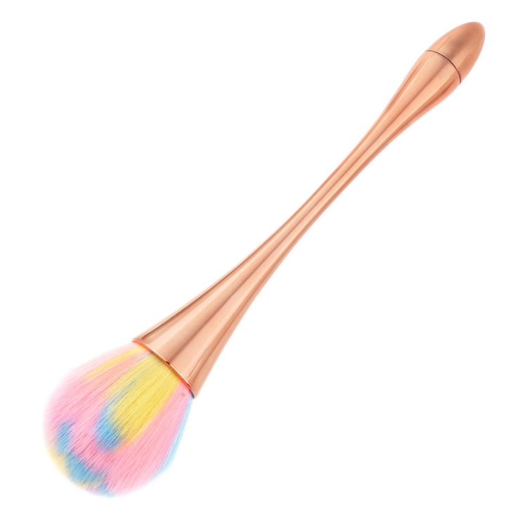 Single Small Waist Makeup Brush Nail Powder Dust Blush Loose Powder Brush, Specification: Pink Green Gradient Rod