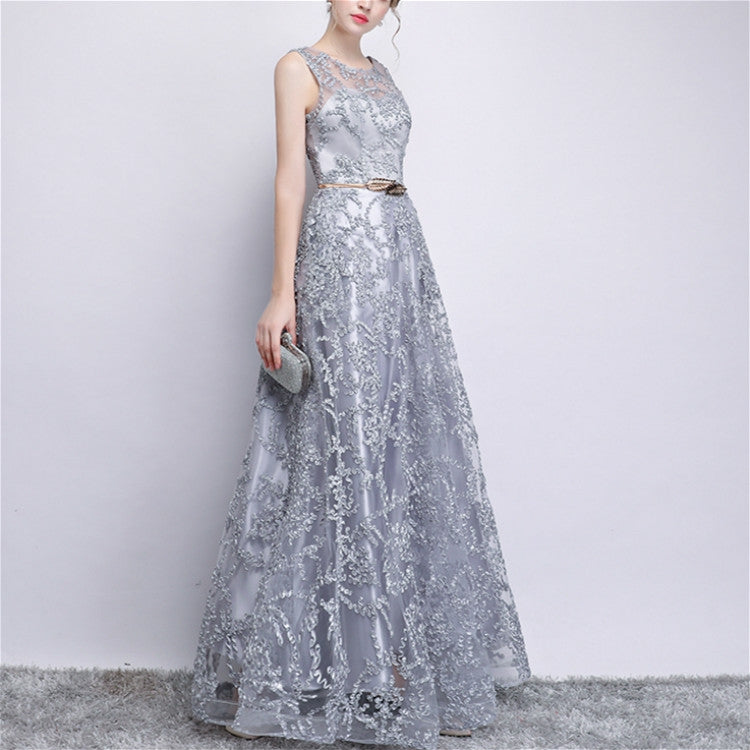 Banquet Lace Sleeveless  Long Party Formal Gown