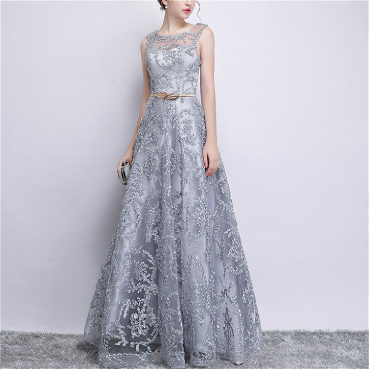 Banquet Lace Sleeveless  Long Party Formal Gown