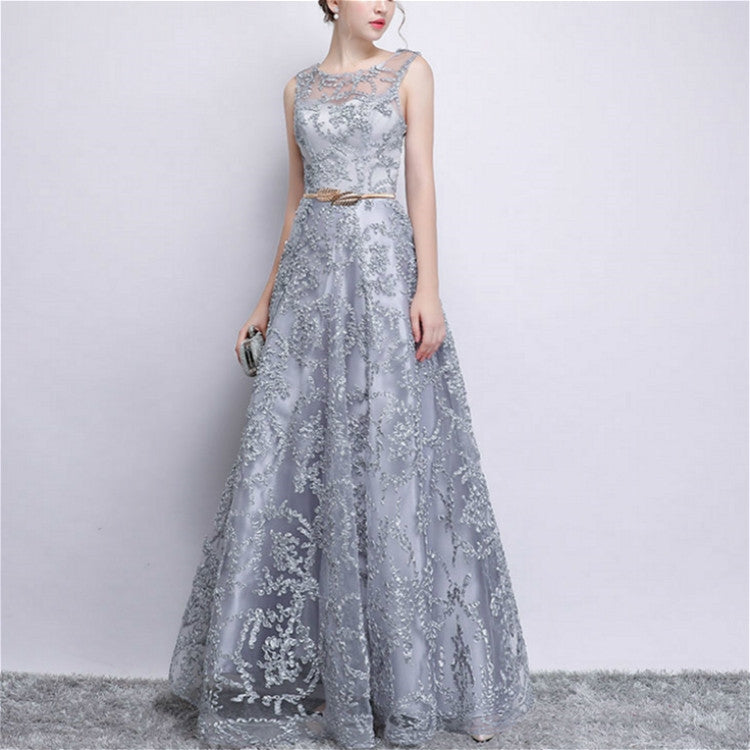 Banquet Lace Sleeveless  Long Party Formal Gown