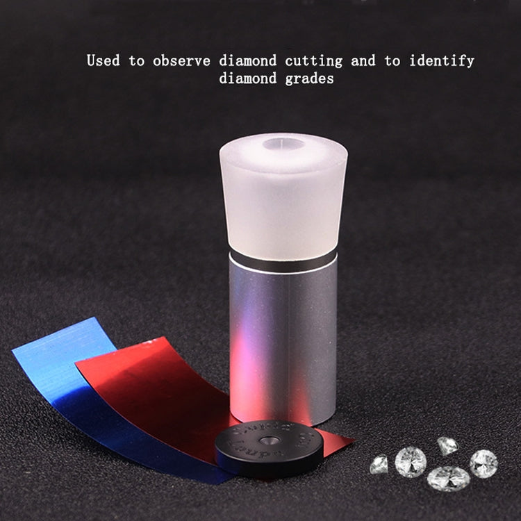 2 PCS Metal Cutting Mirror Jewelry Diamond Identification Tool 10 Times Magnifying Glass Diamond Instrument Diamond Ring Observer