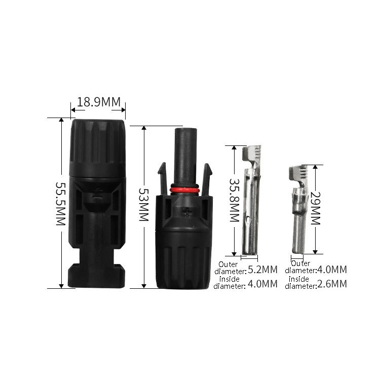 MC4 Photovoltaic Connector Solar Branch Connector Solar Panel Male And Female Plug Accessories