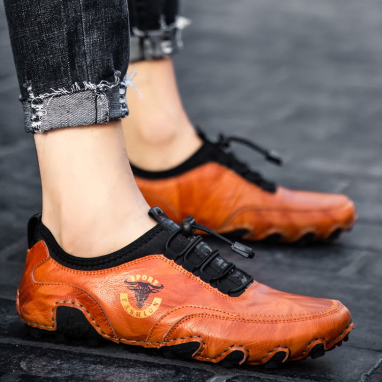 Spring And Summer Men Casual Octopus Peas Lazy Shoes Breathable Leather Shoes