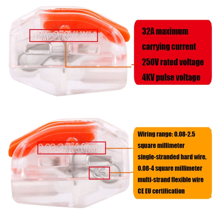 10 PCS VSE-415W Wire Connector Transparent Terminal, VSE-415W