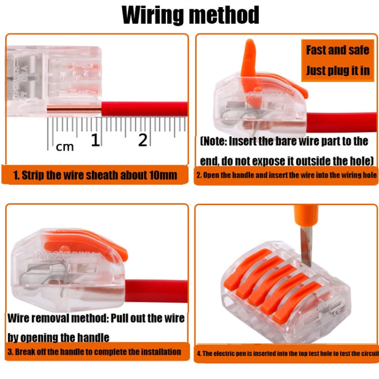 10 PCS VSE-415W Wire Connector Transparent Terminal, VSE-415W
