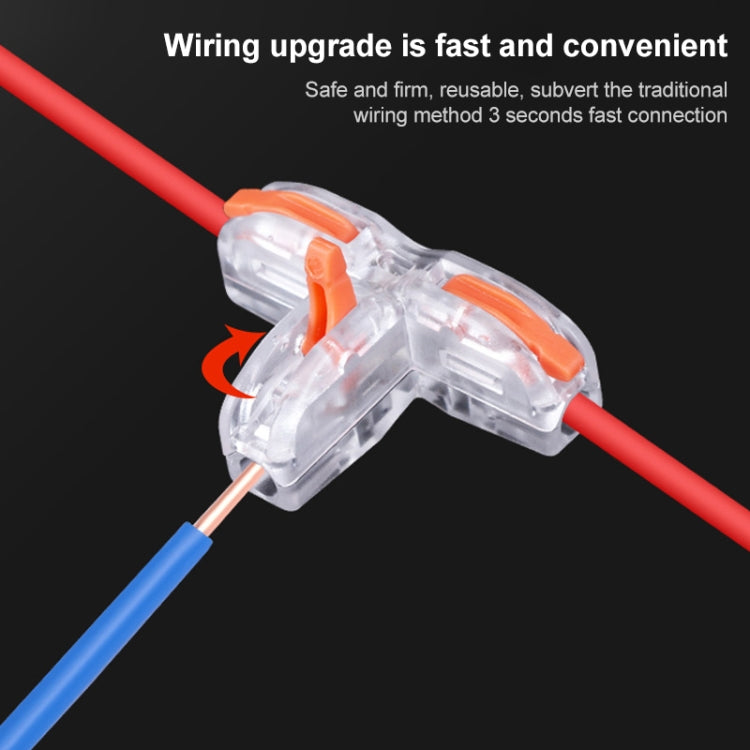 10 PCS T11 Household Universal T-Type Pressure-Free Stripping Quick-Distributing Terminal