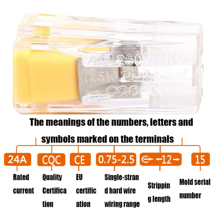 10 PCS  VSE-102A Wire Connector Terminal 1-2.5 Square Hard Wire Terminal