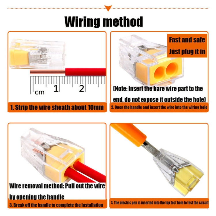 10 PCS  VSE-102A Wire Connector Terminal 1-2.5 Square Hard Wire Terminal