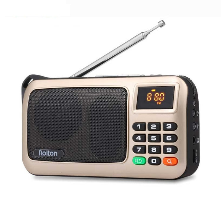 Rolton W405 Portable Mini FM Radio TF Card USB Receiver Music Player with LED Display