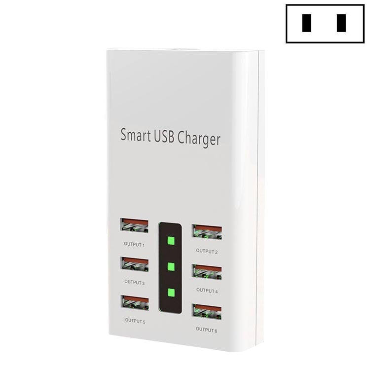 30W 2A Multi-Function 6-Port Charging Socket Universal Smart Phone And Tablet USB Charger
