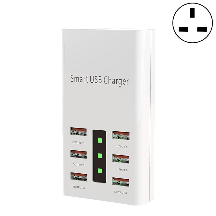 30W 2A Multi-Function 6-Port Charging Socket Universal Smart Phone And Tablet USB Charger