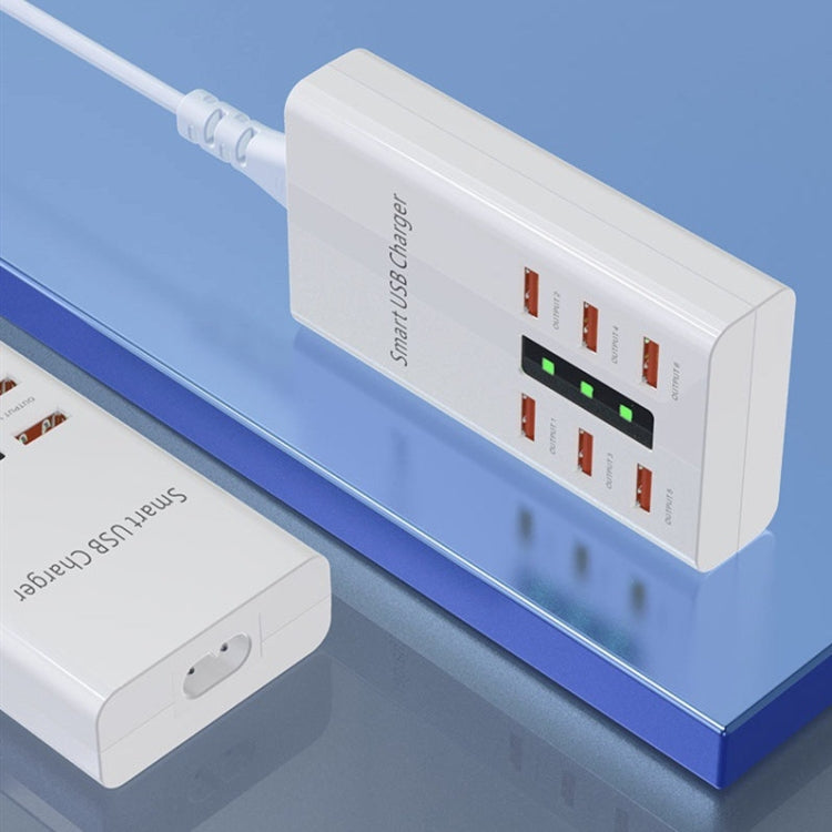 30W 2A Multi-Function 6-Port Charging Socket Universal Smart Phone And Tablet USB Charger