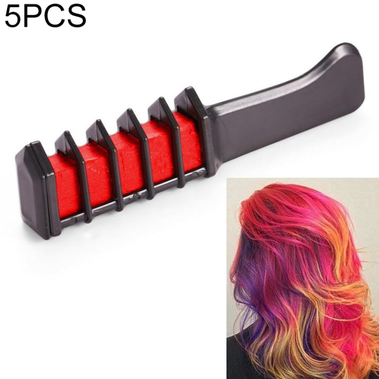 5 PCS Professional 6 Colors Mini Disposable Personal Salon Temporary Hair Dye Comb Crayons Hair Dyeing Tool