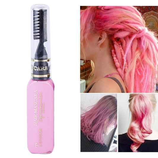 One-time Hair Temporary Color Hair Dye Non-toxic DIY Hair Color Mascara Dye Cream Hair