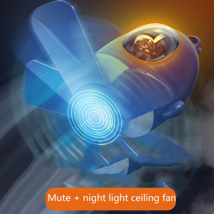 MF023 Airplane Night Light Ceiling Fan Household USB Remote Control Fan