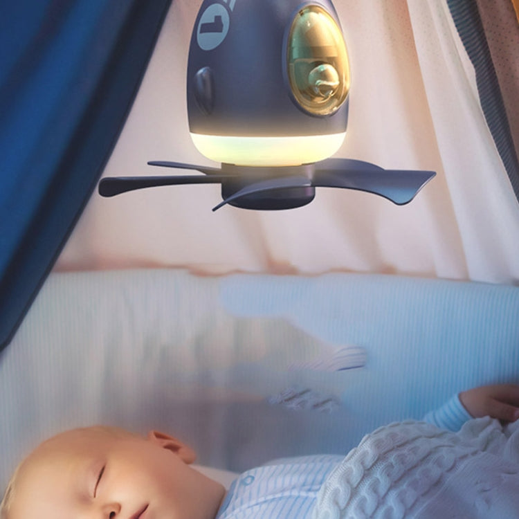 MF023 Airplane Night Light Ceiling Fan Household USB Remote Control Fan