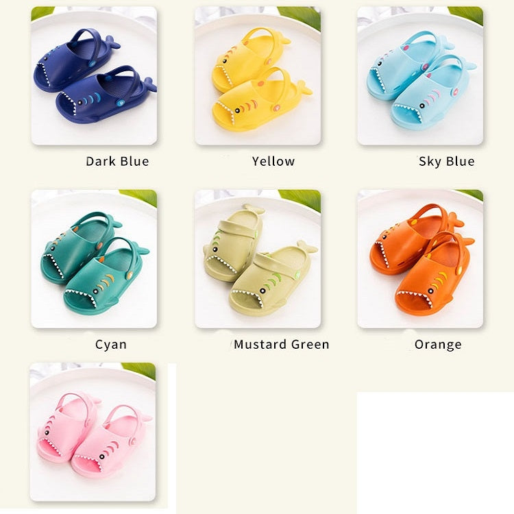 EVA Light Bottom Non-Slip Small Shark Slippers For Children