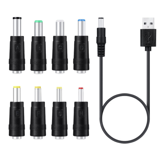 DC Power Cord USB Multi-Function Interchange Plug USB Charging Cable, 8 in 1, 11 in 1