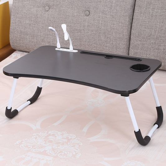 USB Folding Computer Desk With Fan & Lamp, Size: 60x40x28cm