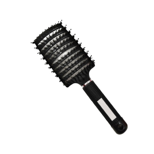 Retro Boar Bristles Hairdressing Big Curved Comb Curly Hair Massage Comb