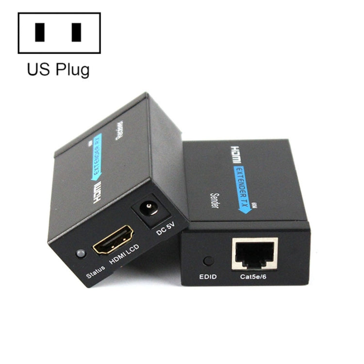 HDY-60 For HDMI to RJ45 60m Extender Single Network Cable to For HDMI Signal Amplifier