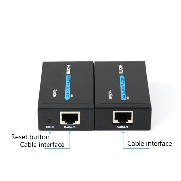 HDY-60 For HDMI to RJ45 60m Extender Single Network Cable to For HDMI Signal Amplifier