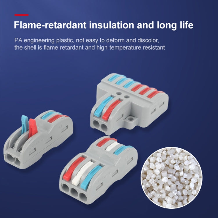 SPL-2 2 In 3 Out Colorful Quick Line Terminal Multi-Function Dismantling Wire Connection Terminal