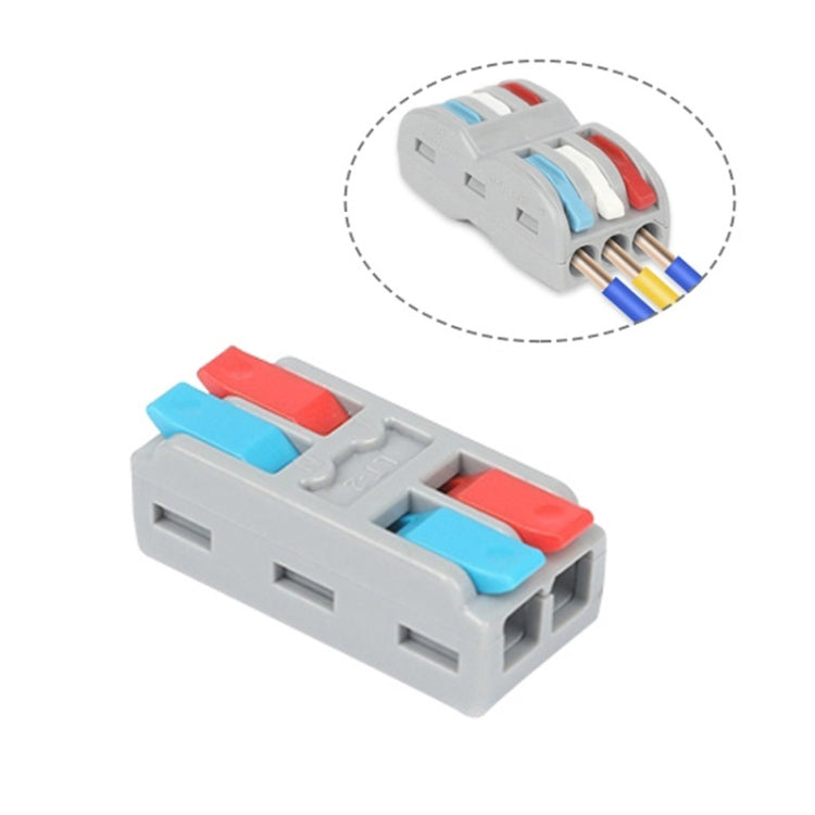 SPL-2 2 In 3 Out Colorful Quick Line Terminal Multi-Function Dismantling Wire Connection Terminal