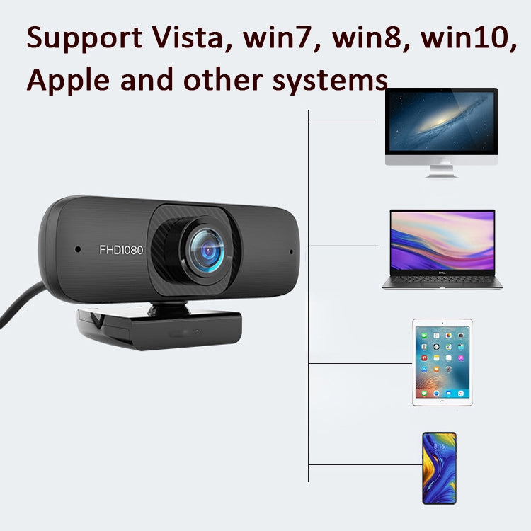 C60 Webcast Webcam High-Definition Computer Camera With Microphone, Cable Length: 2.5m, Super Clear Version 1080P, HD Version 1080P