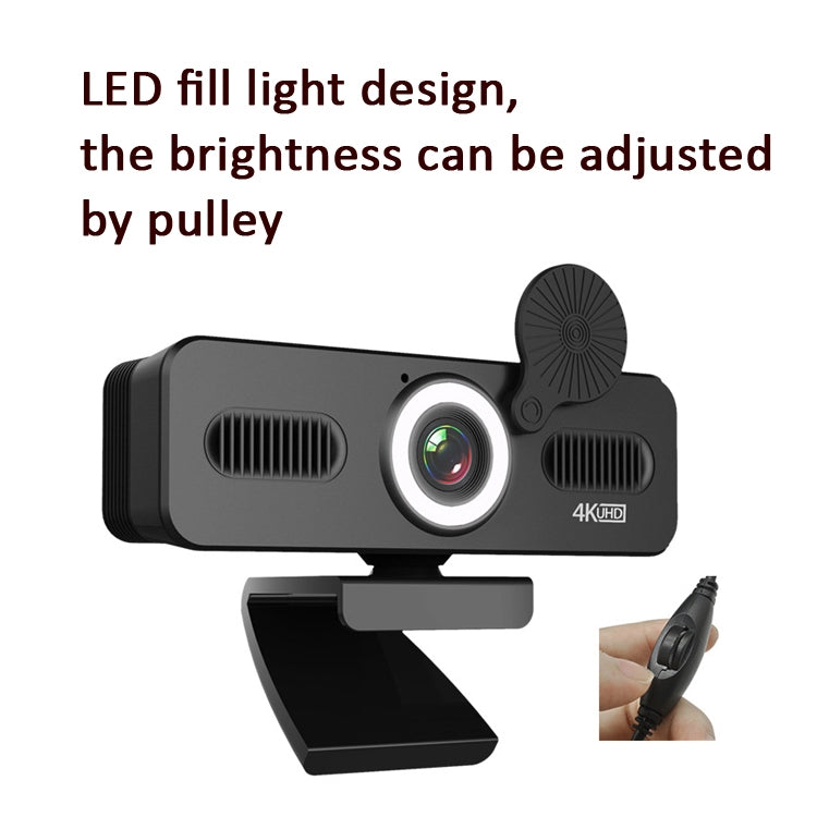 Network High-Definition Computer Camera Drive-Free Beautifying Light Camera with Omnidirectional Microphone, Cable Length: 1.8m