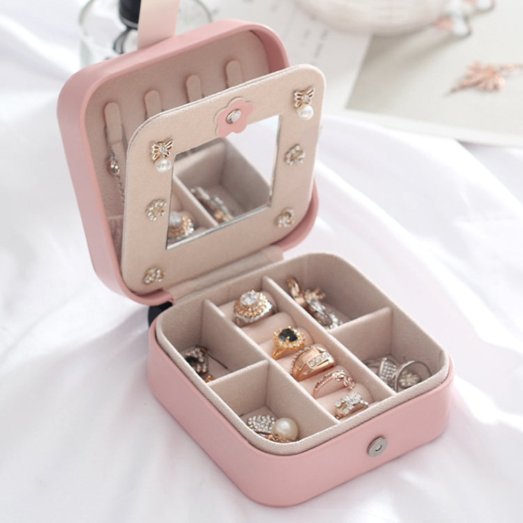 XH-001 Simple Creative Travel Portable Leather Earrings Jewelry Box