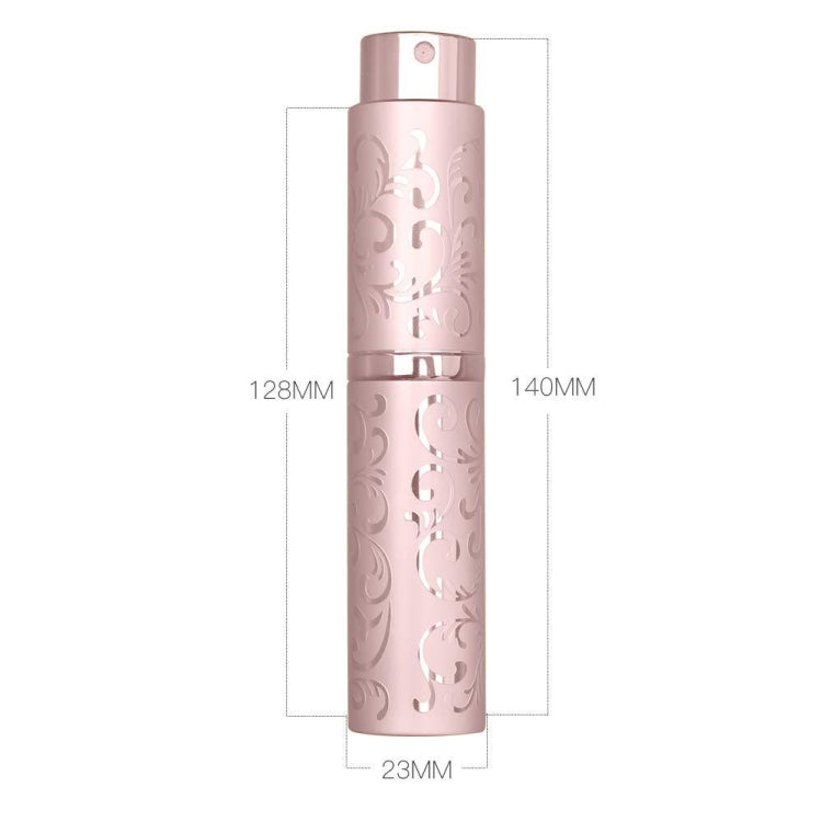 2 PCS Embossed Rotating Perfume Bottle Metal Discharge Bottle Sterilizing Alcohol Spray Bottle, 10ml