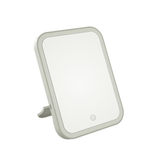 2 PCS LED Makeup Mirror With Lamp Fill Light Dormitory Desktop Dressing Mirror Female Folding Portable Small Mirror,Style: