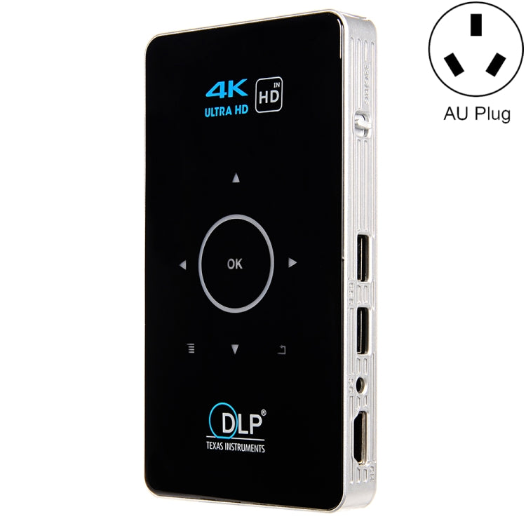 C6 1G+8G Android System Intelligent DLP HD Mini Projector Portable Home Mobile Phone Projector，