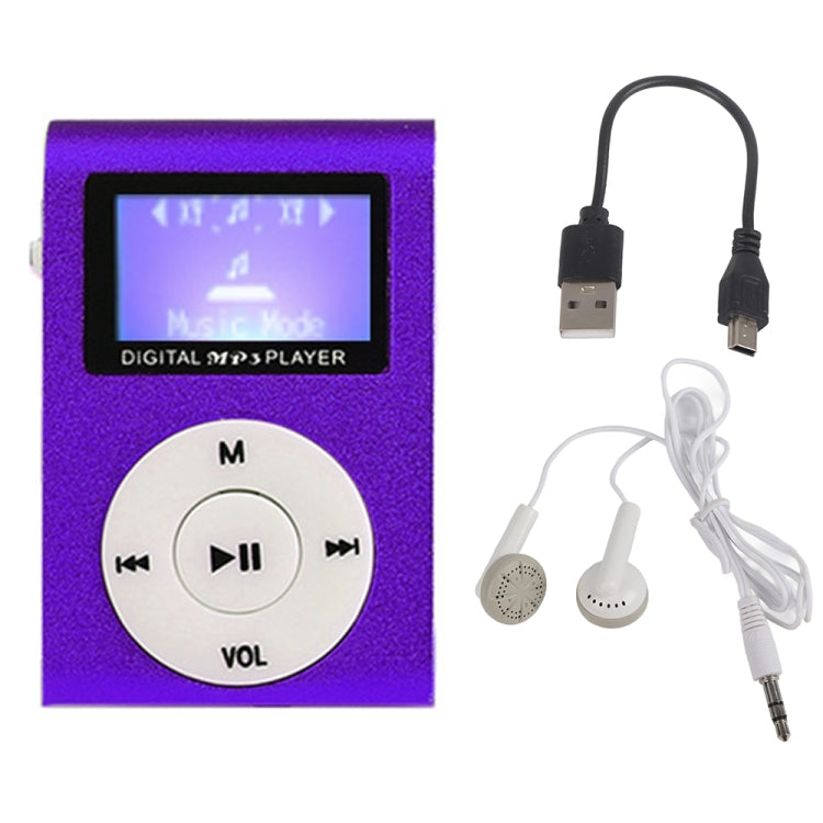 Mini Lavalier Metal MP3 Music Player with Screen, With 512M Memory Card