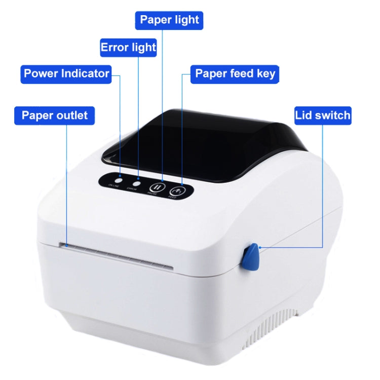 Xprinter XP-320B 80mm Thermal Barcode Supermarket Cashier Label Printer, USB, USB+Bluetooth