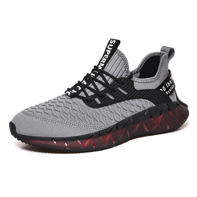 Men Lightweight Breathable Mesh Sneakers Flying Woven Casual Running Shoes