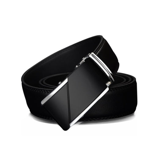 COWATHER CZ025 Men Fashion Business Two-Layer Cowhide Automatic Buckle Belt,Length：