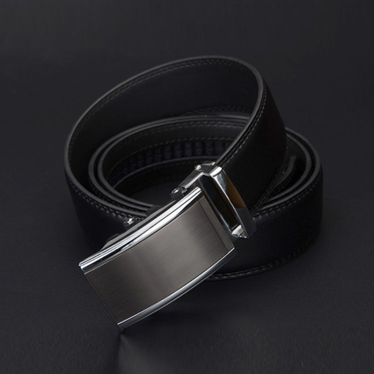 COWATHER CZ022 Men Two-Layer Leather Casual Business Automatic Buckle Belt, Length: