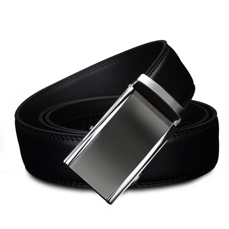 COWATHER CZ022 Men Two-Layer Leather Casual Business Automatic Buckle Belt, Length: