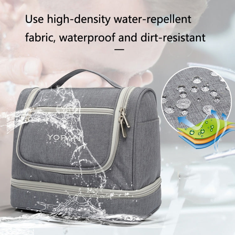 YOBAN Y-1551L Travel Cosmetic Bag Large-Capacity Outdoor Storage Bag Hook Portable Anti-Mold Dry And Wet Separation Wash Bag