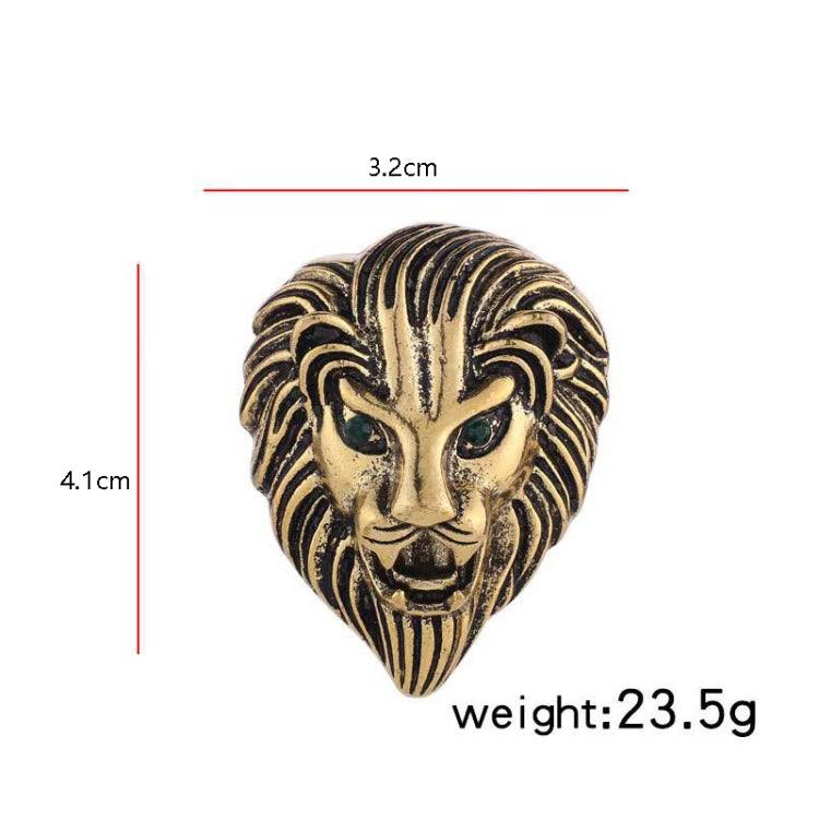 Personality Creative Lion Brooches Retro Alloy Animal Badge Coat Suit Chest Blossom