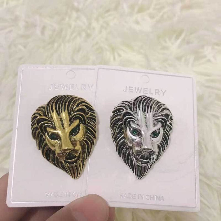 Personality Creative Lion Brooches Retro Alloy Animal Badge Coat Suit Chest Blossom