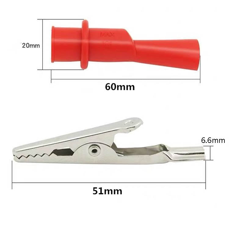 10 Pairs Multimeter Crocodile Clip Capacitor Clip Cover Pen Universal Accessories Connector Test Clip