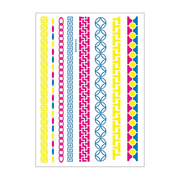 10 PCS Fluorescent Flower Arm Tattoo Sticker Face Sticker Waterproof Feather Tattoo Arm Tattoo Sticker