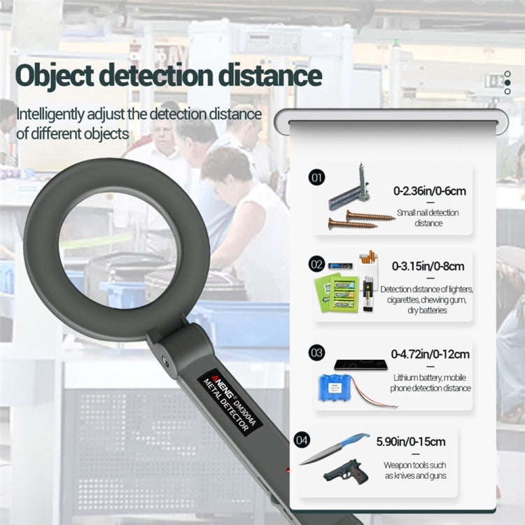 ANENG  DM3004 Handheld Metal Detector High-Precision Sensitivity Station Airport Detection Scanning Detector