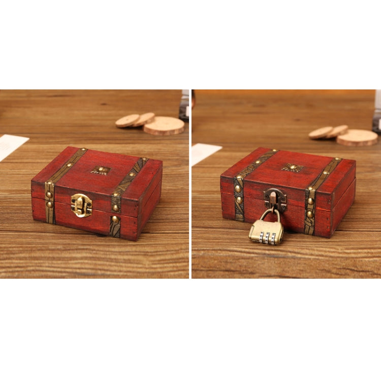 Antique Wooden Double Belt Jewelry Box，Specification：