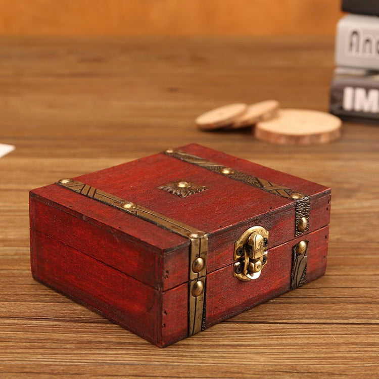 Antique Wooden Double Belt Jewelry Box，Specification：