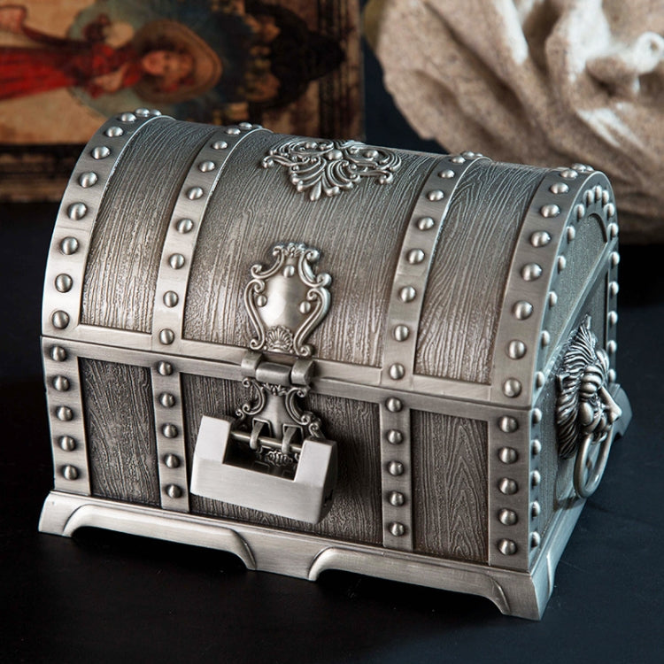 Double-Layer Jewel Box With Lock Metal Decorative Ornaments